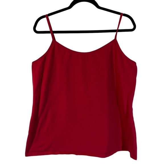 Lane Bryant Cherry Red Camisole 14/16 Adjustable Spaghetti Straps Stretch Knit - Picture 1 of 5